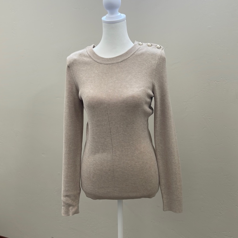 Tan light weight sweater from White House Black Market